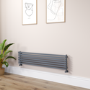 Ravello Dark Grey Anthracite Square Designer Radiator 315x1400mm Single Panel 2034 BTU