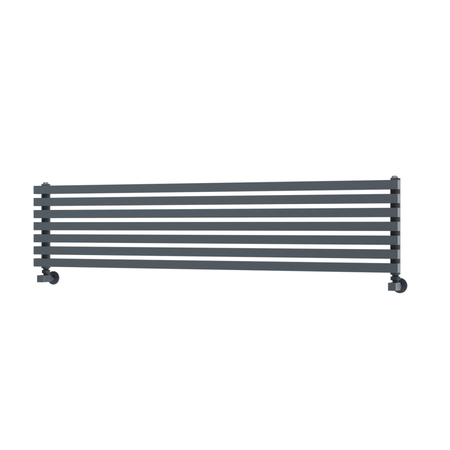 Ravello Dark Grey Anthracite Square Designer Radiator 315x1400mm Single Panel 2034 BTU