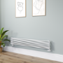 Ventura White Oval Unique Designer Radiator 245x1600mm Single Panel 2171 BTU