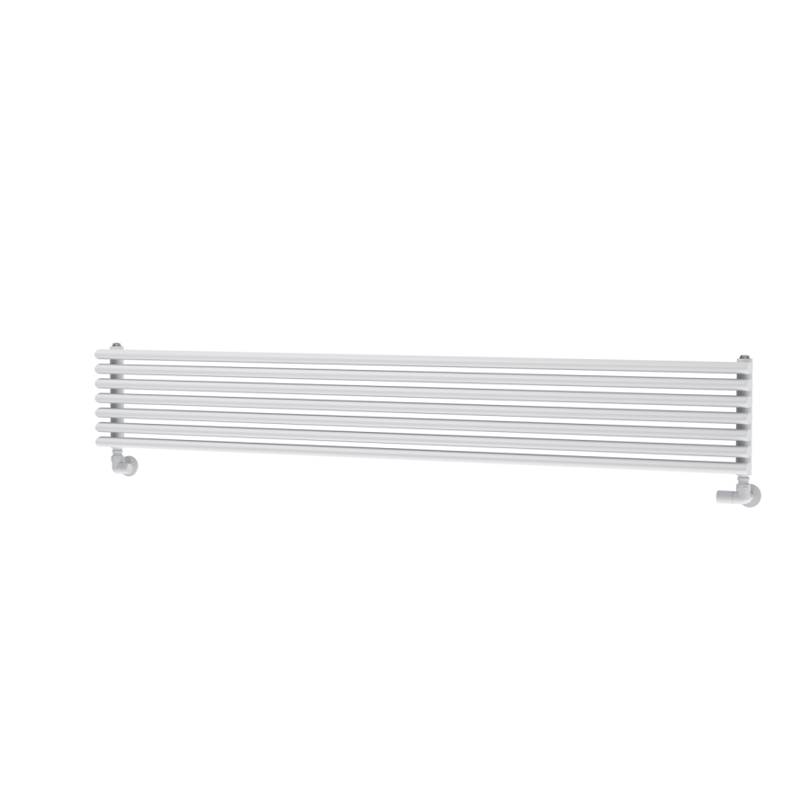 Ventura White Oval Unique Designer Radiator 245x1600mm Single Panel 2171 BTU