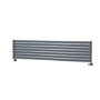 Sorrento Linea Anthracite Oval Designer Radiator 413x1800mm Single Panel 2980 BTU - Horizontal Bars