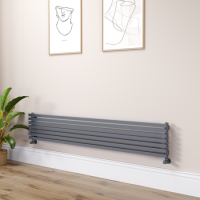 Ravello Dark Grey Anthracite Square Designer Radiator 315x1800mm Single Panel 2556 BTU