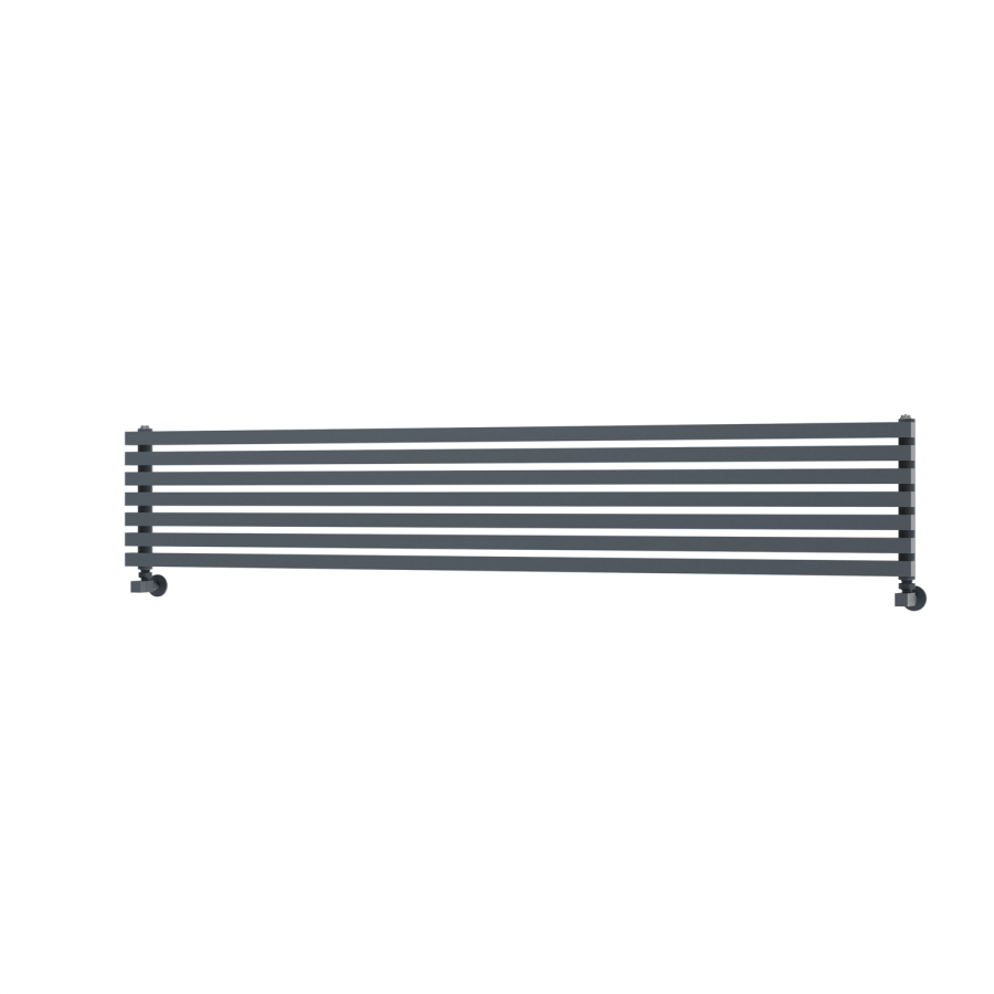 Ravello Dark Grey Anthracite Square Designer Radiator 315x1800mm Single Panel 2556 BTU