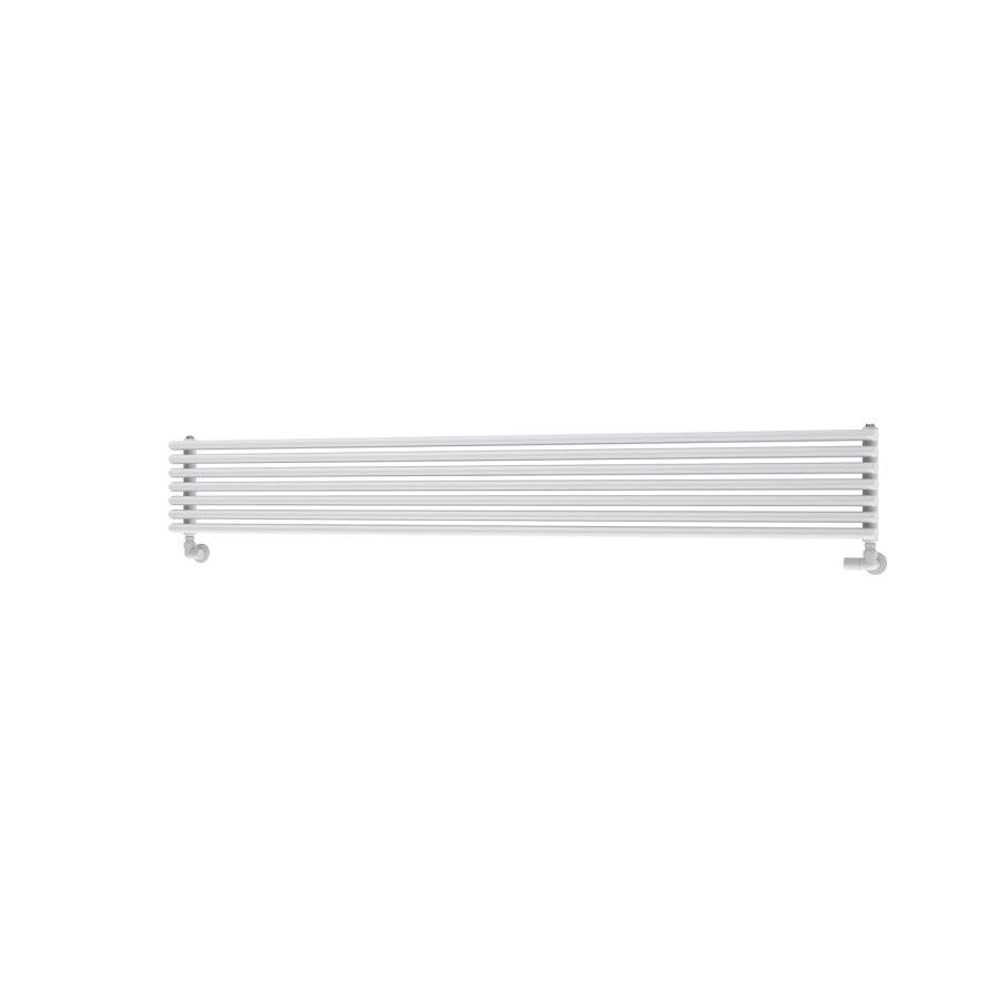 Ventura White Oval Unique Designer Radiator 245x1800mm Single Panel 2478 BTU