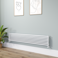 Ravello White Square Designer Radiator 315x1800mm Single Panel 2556 BTU