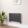 Riace Midnight Black Flat Designer Radiator 490x800mm Single Panel 1546 BTU