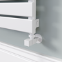 Riace Linea White Flat Designer Radiator 490x800mm Single Panel 1546 BTU - Horizontal Bars