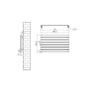 Riace Linea White Flat Designer Radiator 490x800mm Single Panel 1546 BTU - Horizontal Bars