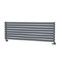 Sorrento Linea Anthracite Oval Designer Radiator 472x1400mm Single Panel 2655 BTU - Horizontal Bars