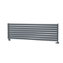 Sorrento Linea Anthracite Oval Designer Radiator 472x1600mm Single Panel 3024 BTU - Horizontal Bars
