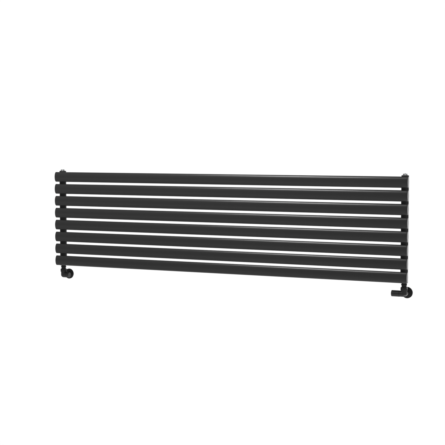 Linea 3403 Sorrento Linea Midnight Black Oval Designer Radiator 472x1800mm Single ...
