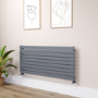Riace Dark Grey Anthracite Flat Designer Radiator 630x1400mm Single Panel 3331 BTU