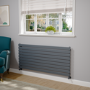 Riace Dark Grey Anthracite Flat Designer Radiator 630x1400mm Single Panel 3331 BTU