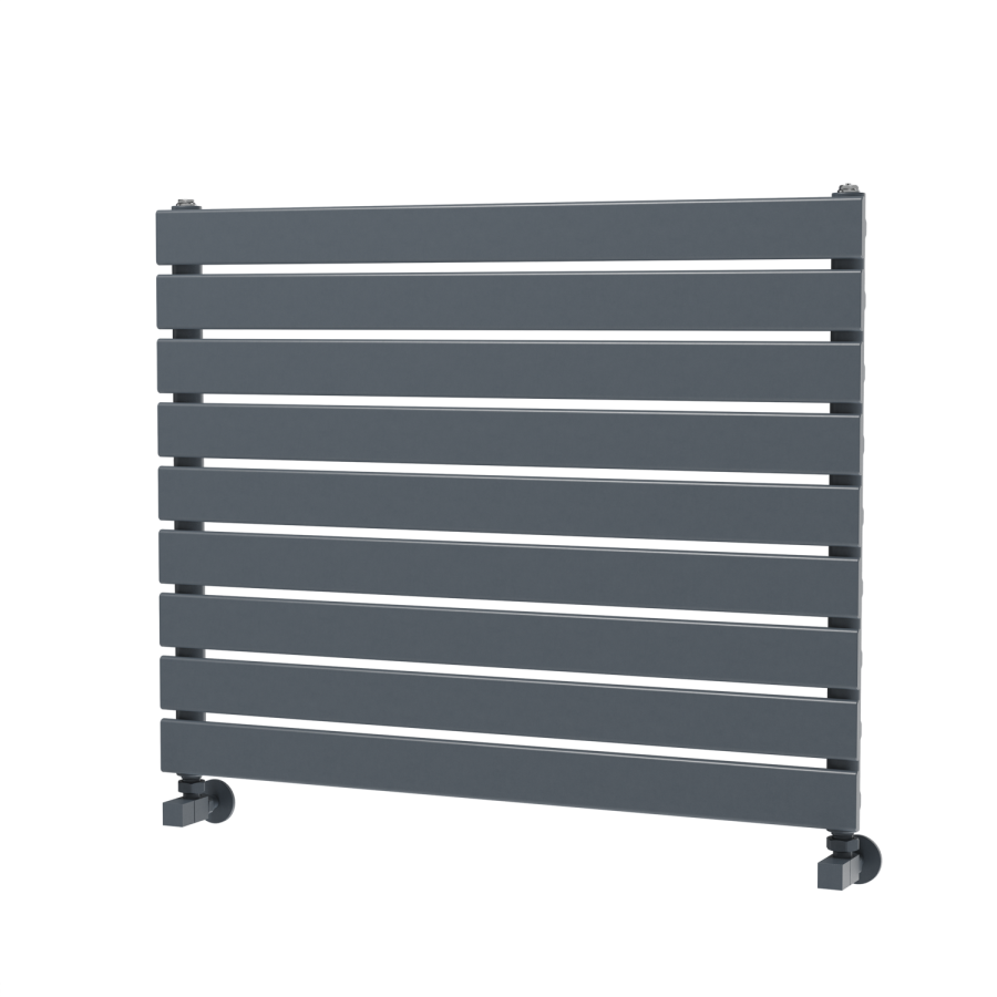 Riace Dark Grey Anthracite Flat Designer Radiator 630x800mm Single Panel 1990 BTU