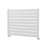 Riace Linea White Flat Designer Radiator 630x800mm Single Panel 1990 BTU - Horizontal Bars