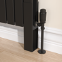 Riace Black Designer Radiator Feet -Suitable for Flat Double Panel Radiator