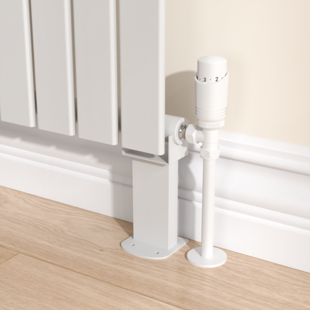 Modus Radiator On Feet Riace White Designer Radiator Feet -Suitable for Single and Double ...