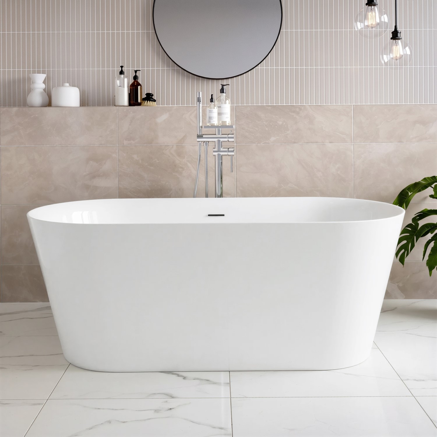 Riley White Freestanding Double Ended Bath 1500 X 750Mm
