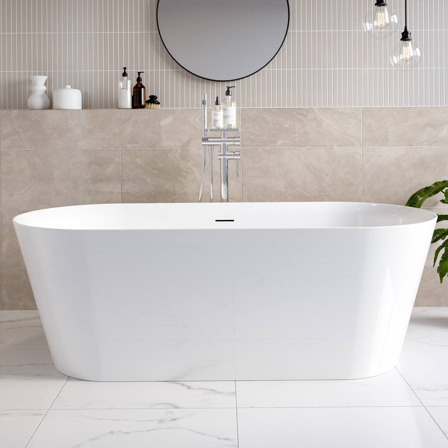 Riley White Freestanding Double Ended Bath 1650 X 740Mm