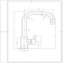 Reginox Grey Single Lever U-spout Kitchen Mixer Tap - Rion