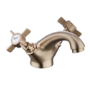 Brushed Brass  Crosshead Mono Basin Mixer Tap - Ripley