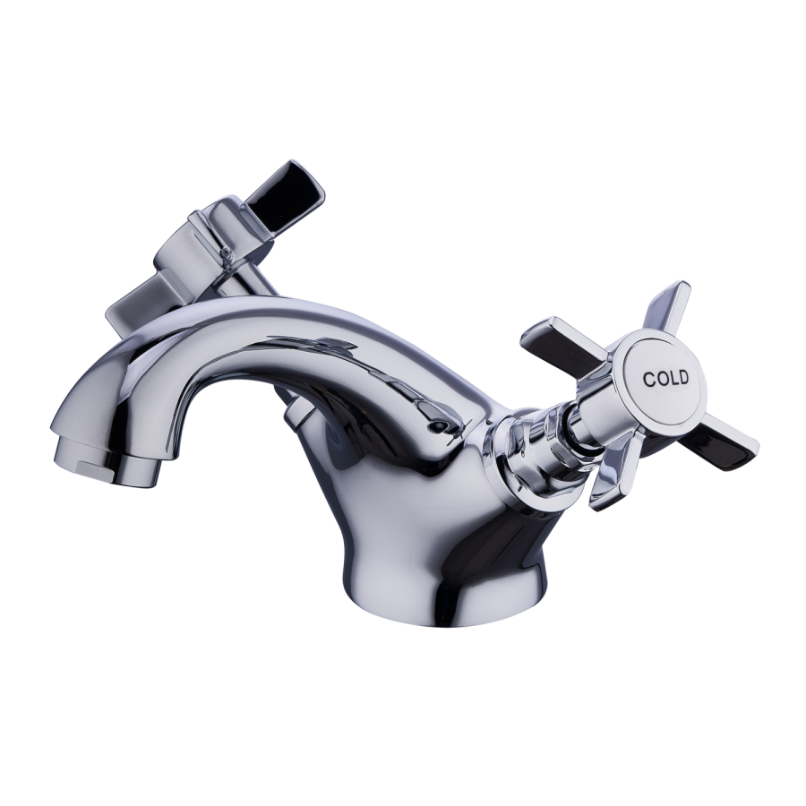Chrome Crosshead Mono Basin Mixer Tap - Ripley