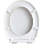White Round Soft Close Toilet Seat with Quick Release - Ripley