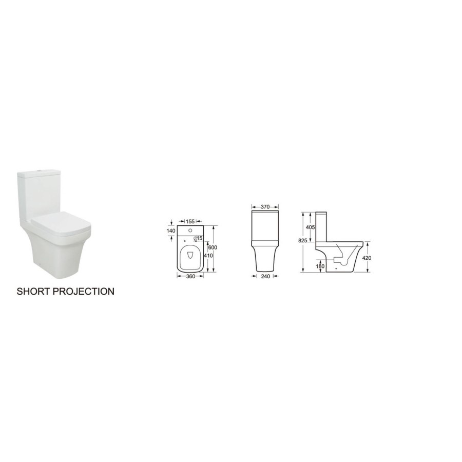 Davana Close Coupled Toilet with Seat