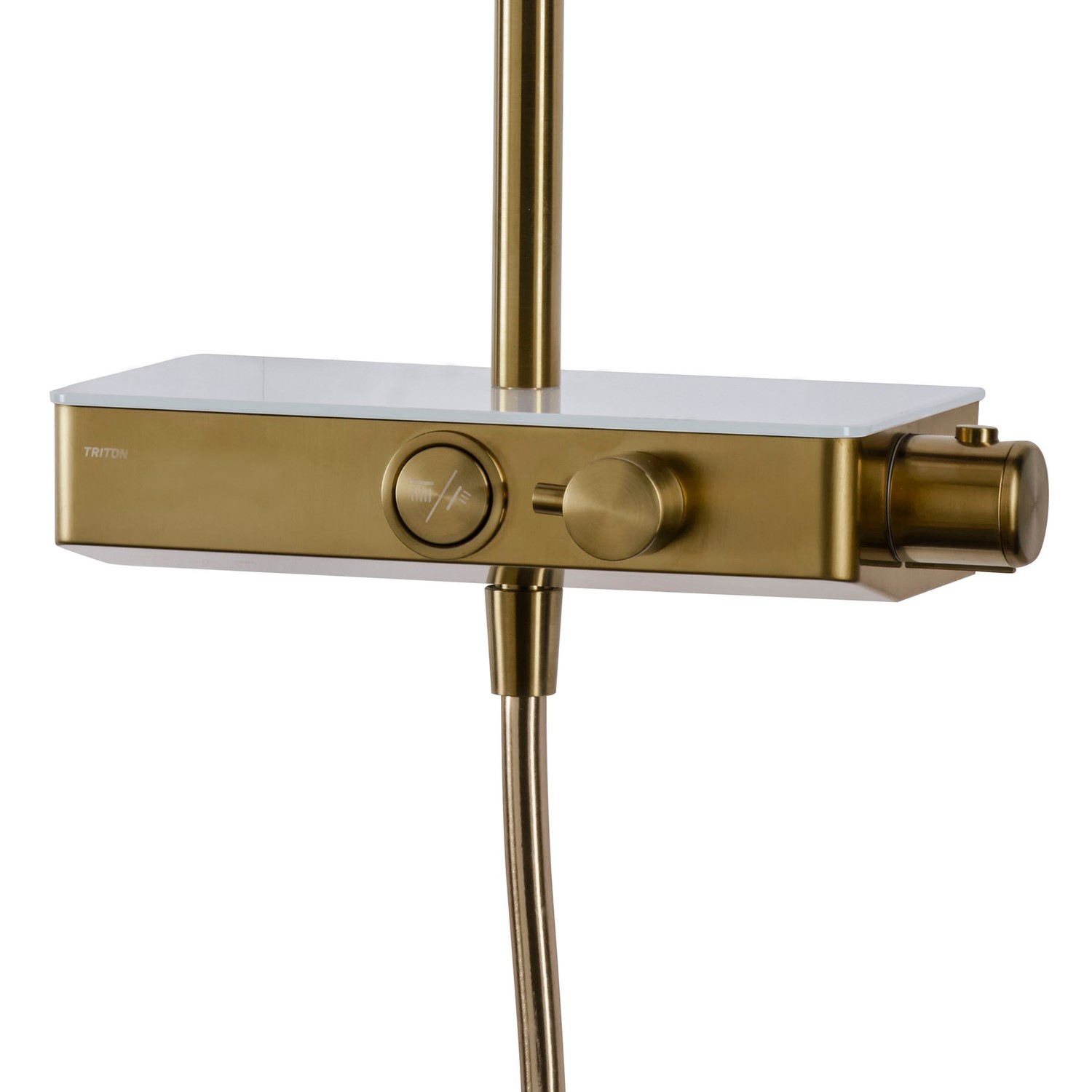 Triton Push Button Bar Diverter Thermostatic Mixer Shower Set - Brass ...