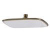 Triton Brushed Brass Push Button Thermostatic Mixer Bar Shower with Square Overhead &amp; Hand Shower