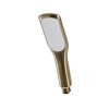 Triton Brushed Brass Push Button Thermostatic Mixer Bar Shower with Square Overhead &amp; Hand Shower