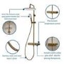 Triton Push Button Bar Diverter Thermostatic Mixer Shower Set - Brass