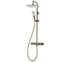Triton Push Button Bar Diverter Thermostatic Mixer Shower Set - Brass