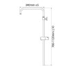 Triton Brushed Brass Push Button Thermostatic Mixer Bar Shower with Square Overhead &amp; Hand Shower