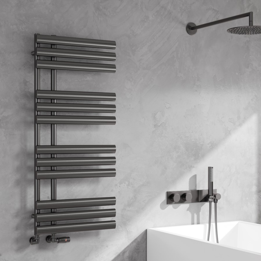 Reina Chisa Gunmetal Designer Towel Radiator - 1130 x 500mm