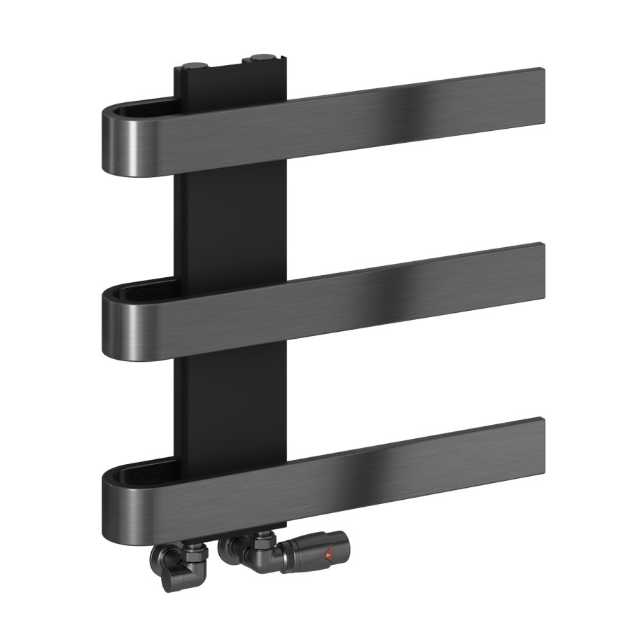 Reina Panaro Gunmetal Designer Towel Radiator - 500 x 500mm