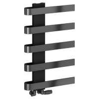 Reina Panaro Gunmetal Designer Towel Radiator - 800 x 500mm Reina Panaro Gunmetal Designer Towel Radiator - 800 x 500mm