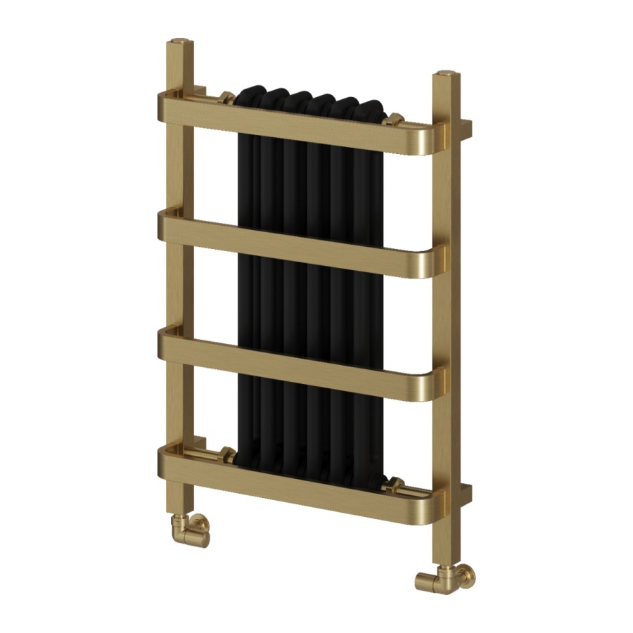 Reina Regina Black Designer Column Radiator with Towel Rail 800 x 550mm