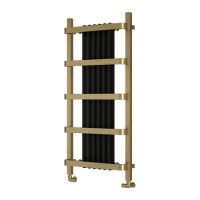Reina Regina Black Designer Column Radiator with Towel Rail 1200x 550mm