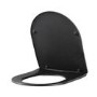 Matt Black Round Soft Close Toilet Seat with Quick Release - Roma