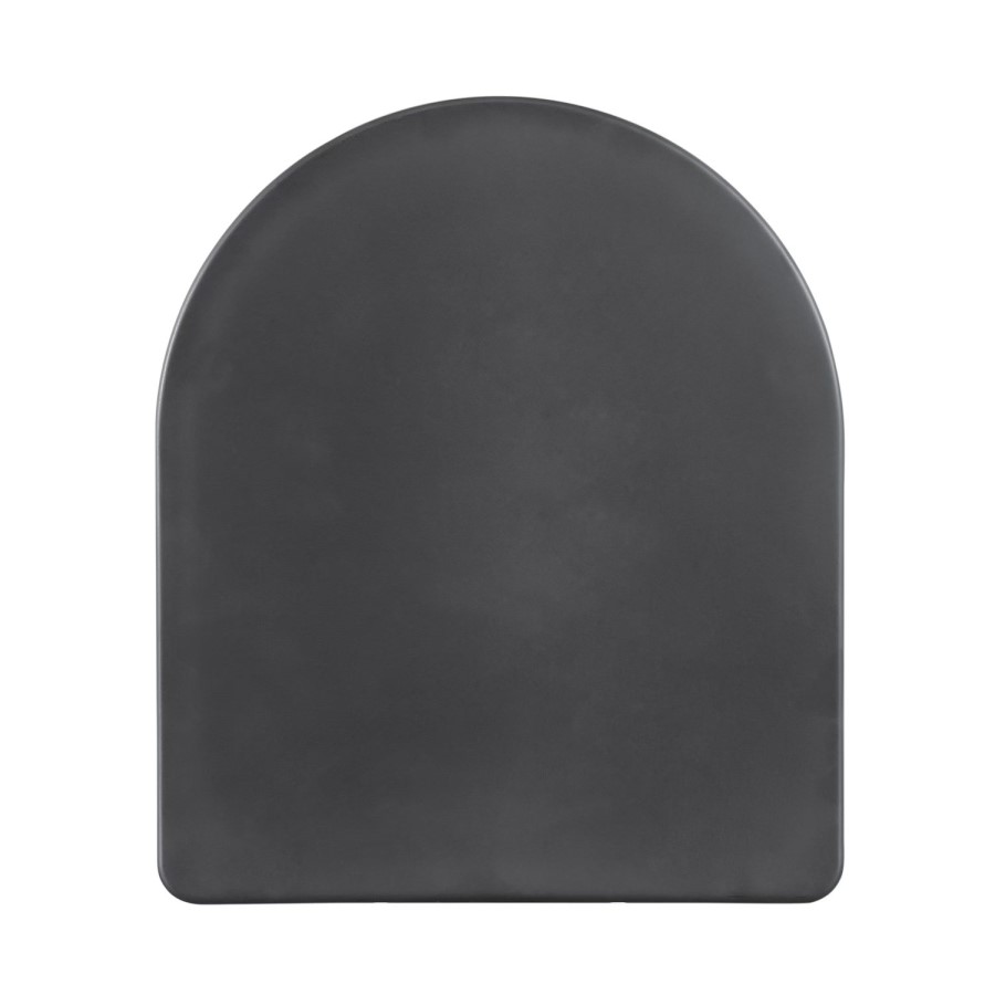 Matt Black Round Soft Close Toilet Seat with Quick Release - Roma