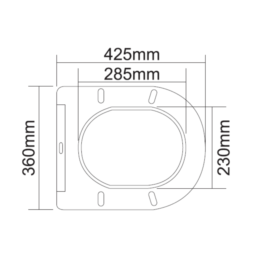 White Round Soft Close Toilet Seat with Quick Release - Roma