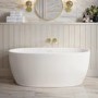 ALMOST PERFECT - Matt White Freestanding Double Ended Bath 1500 x 725mm - Rosa