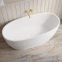 ALMOST PERFECT - Matt White Freestanding Double Ended Bath 1500 x 725mm - Rosa