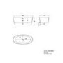 ALMOST PERFECT - Matt White Freestanding Double Ended Bath 1500 x 725mm - Rosa