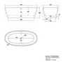 Matt White Freestanding Double Ended Bath 1800 x 850mm - Rosa