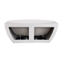 Matt White Freestanding Back to Wall Double Ended Bath 1500 x 780mm - Rosa