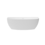 Matt White Freestanding Back to Wall Double Ended Bath 1700 x 780mm - Rosa