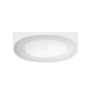 Matt White Freestanding Back to Wall Double Ended Bath 1700 x 780mm - Rosa