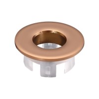 Brushed Bronze Round Basin Overflow Cover - Ashford Brushed Bronze Round Basin Overflow Cover - Ashford